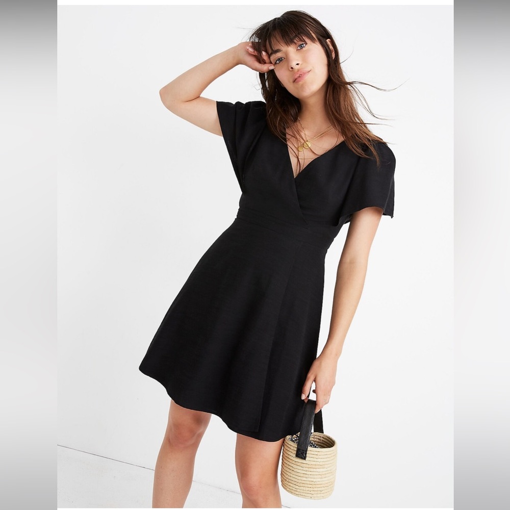 Madewell Cape-Sleeve Mini Dress